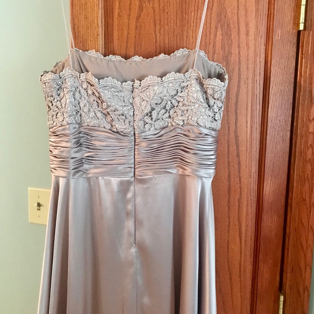 Formal Blush Gown with Lace Coverup - Picture 6 of 8